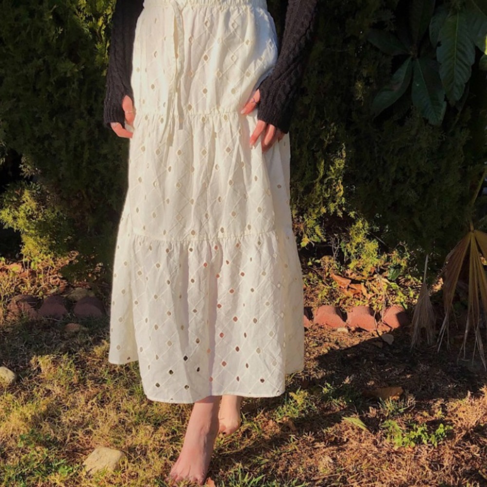 white gypsy skirt